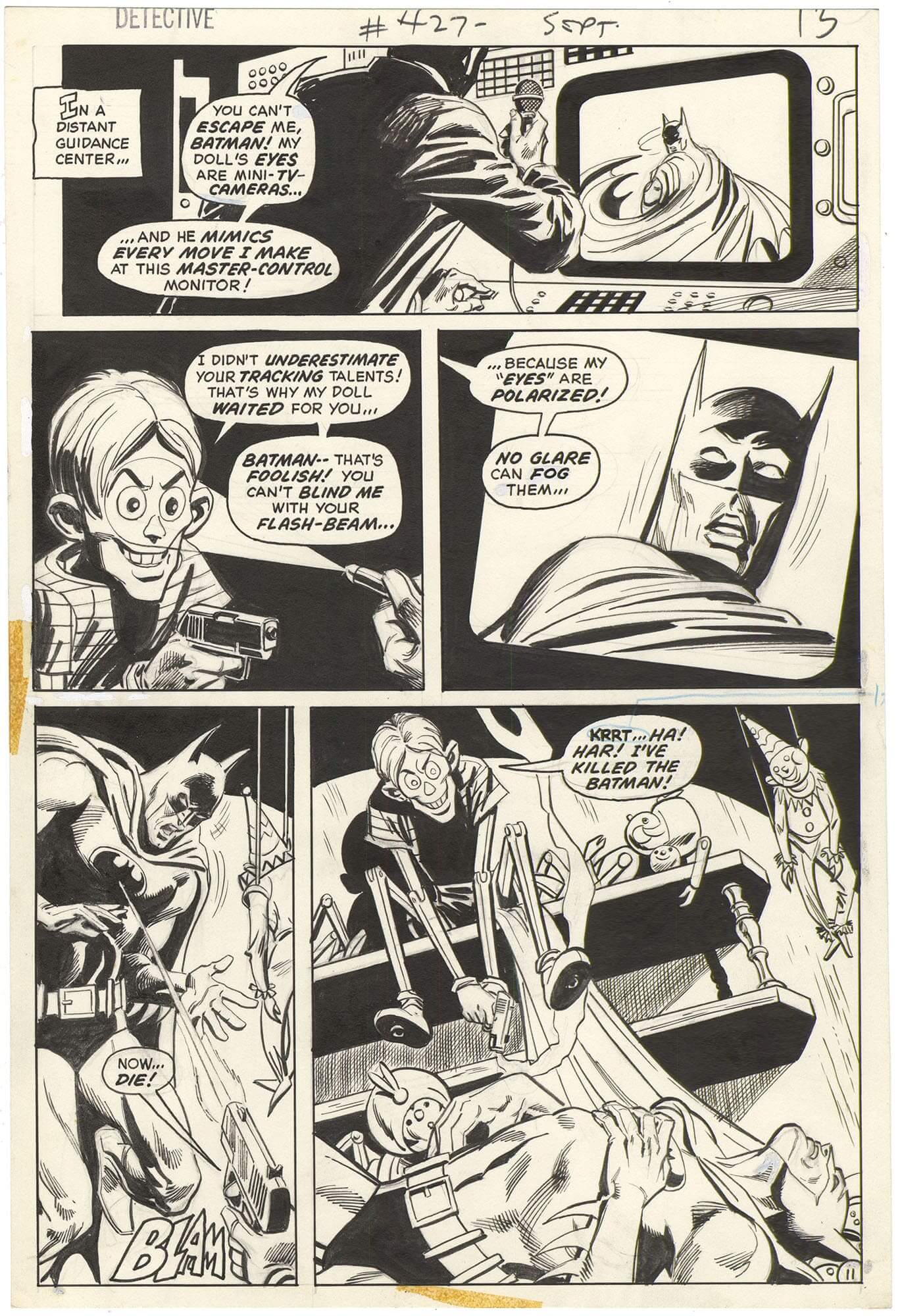 Original Comic Art By Detective Comics P Nostalgic Investments