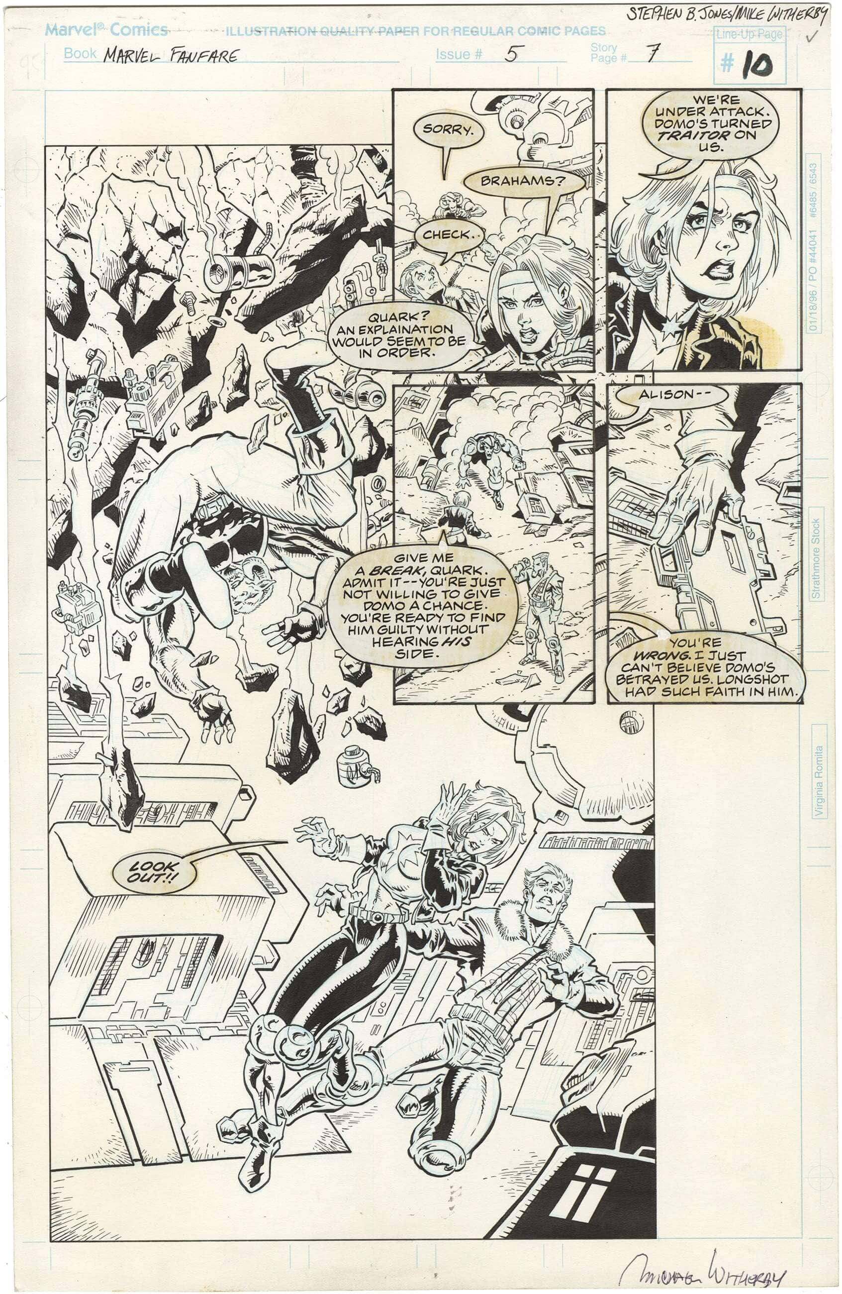 Original Comic Art By Marvel Fanfare 5 P7 Nostalgic Investments