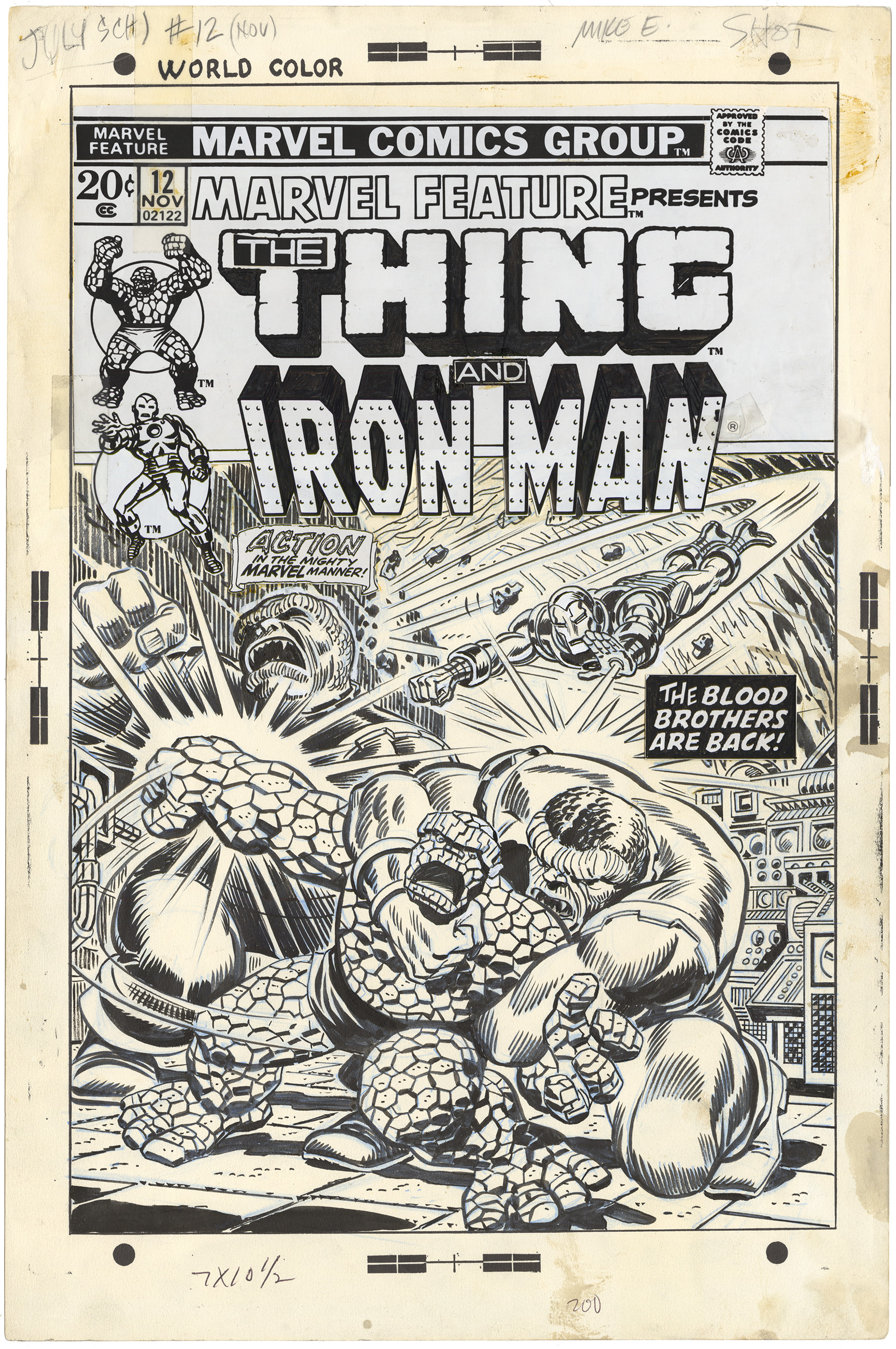 Original Comic Art by Jim Starlin | Marvel Feature 12 Cover | Nostalgic