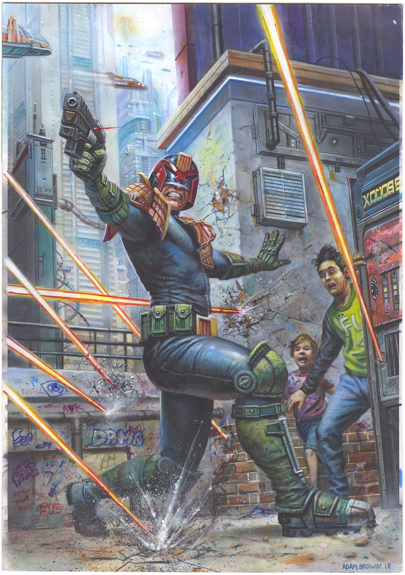 Judge Dredd Magazine #399 Cover (Painted)