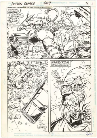 Action Comics #684 p4 (Death of Superman)