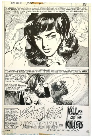 Adventure Comics #415 p1 (Zatanna) (½ Splash)