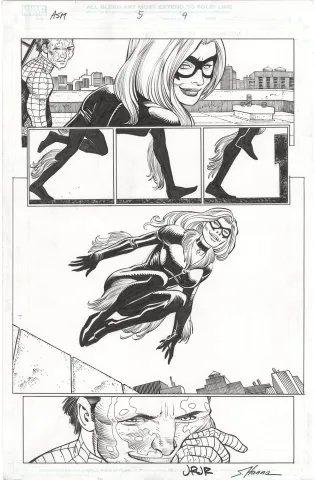 Amazing Spider-Man #5 p9 (Signed) (Sexy Cat!!!)