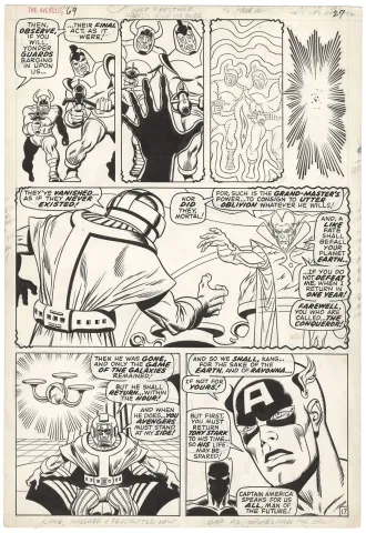 Avengers #69 p17 (Kang and Grandmaster)