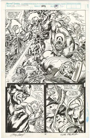 Avengers #334 p22 (⅔ Splash) (Signed)