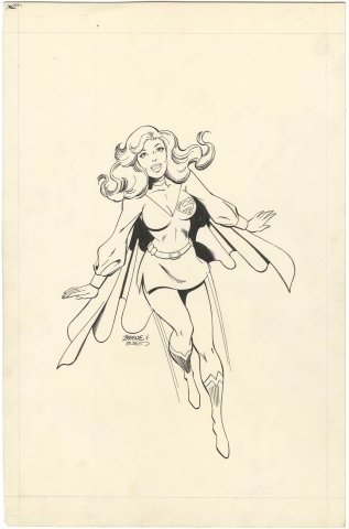 Byrne Supergirl Illustration (Signed)