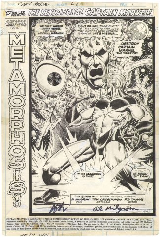 Captain Marvel #29 p1 (Splash)(Signed)