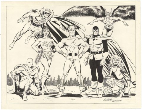 Infantino Ordway Justice Society Illustration