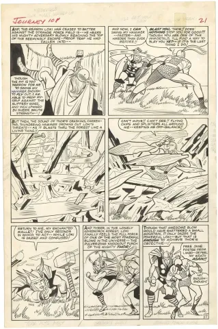 Journey Into Mystery #108 p17 (Loki Battle)