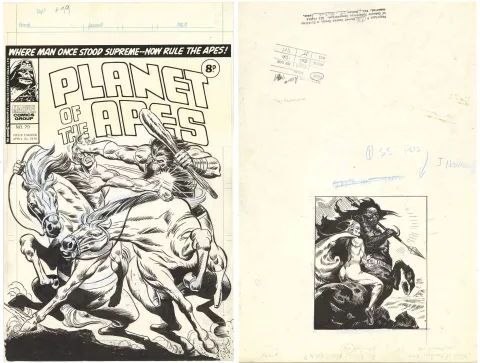 Planet of the Apes #79 Cover (with art on back)