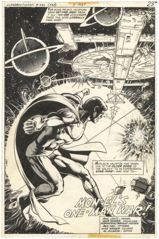 Superboy and the Legion of Super-Heroes #236 p23 (Mon-El Splash)