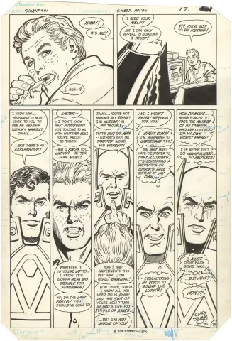 Superman #401 p14 (Signed) (Brainiac)