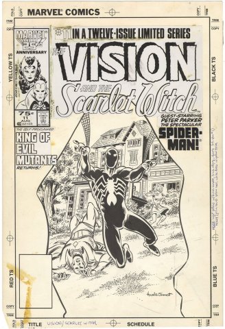 Vision and the Scarlet Witch #11 Cover Unused (Nearly Identical)