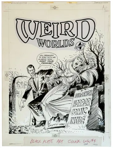 Weird Worlds #4 Cover (Signed)
