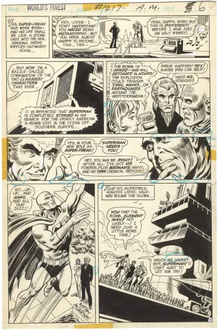 World’s Finest Comics #217 p5 (Metamorpho!)(Signed)