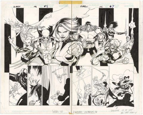 X-Men #106 p6+7 (Double Page Spread)