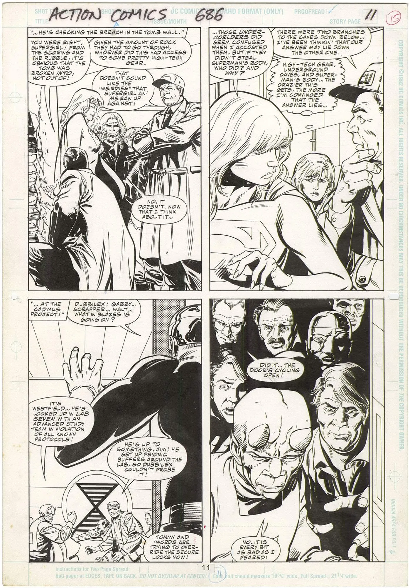 Action Comics #686 p11 (Death of Superman)