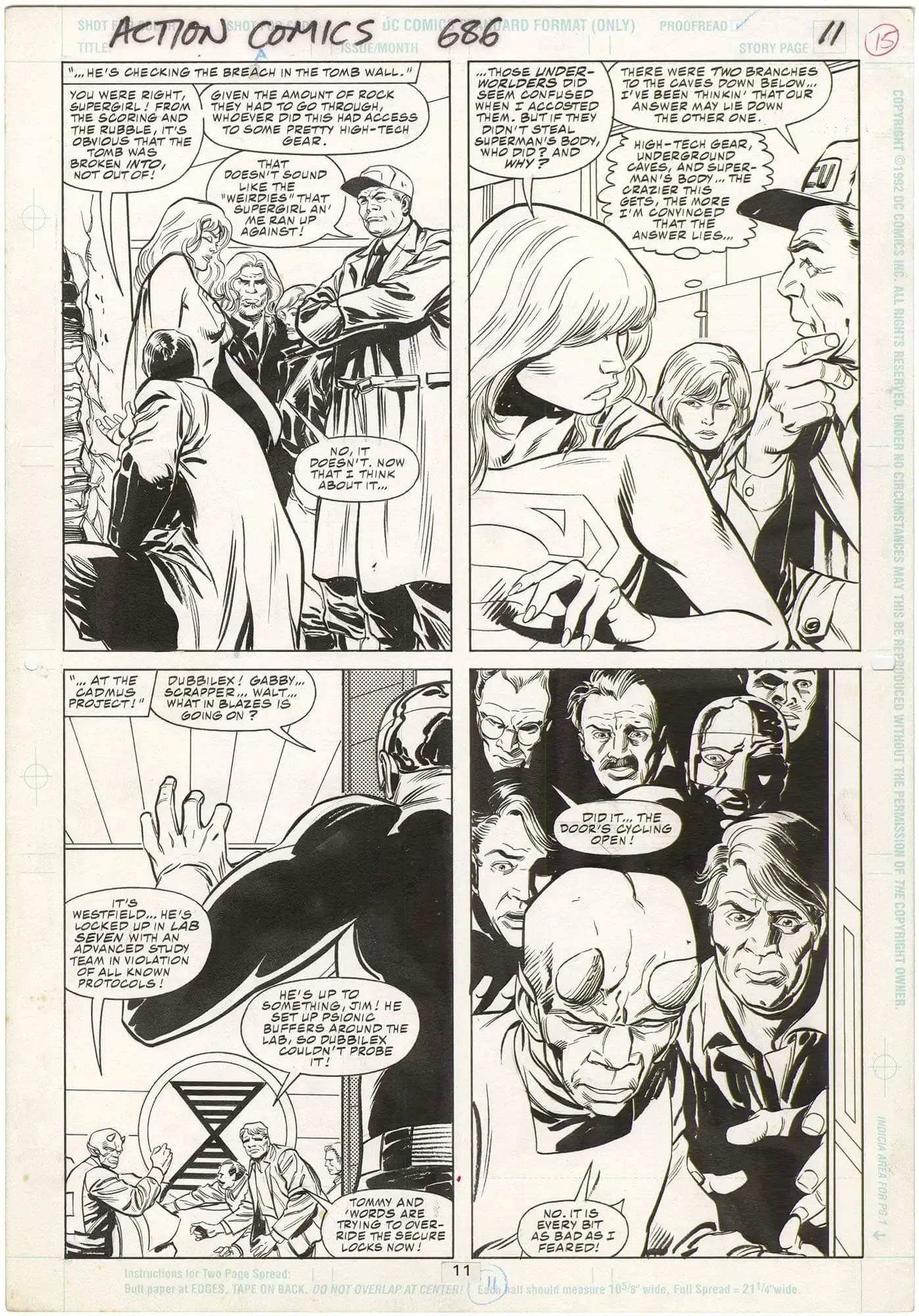 Action Comics #686 p11 (Death of Superman)