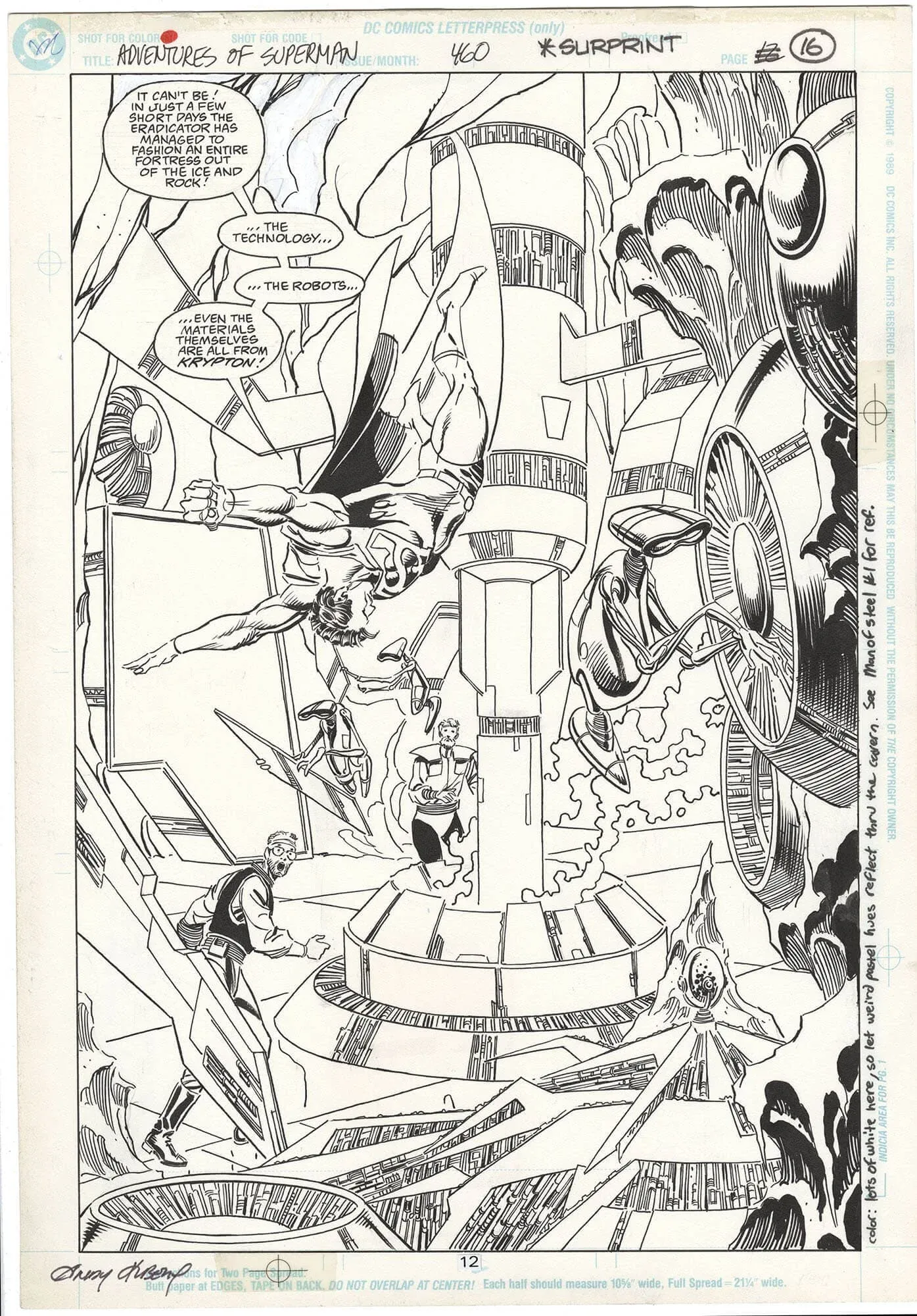 Adventures of Superman #460 p12 (Splash)