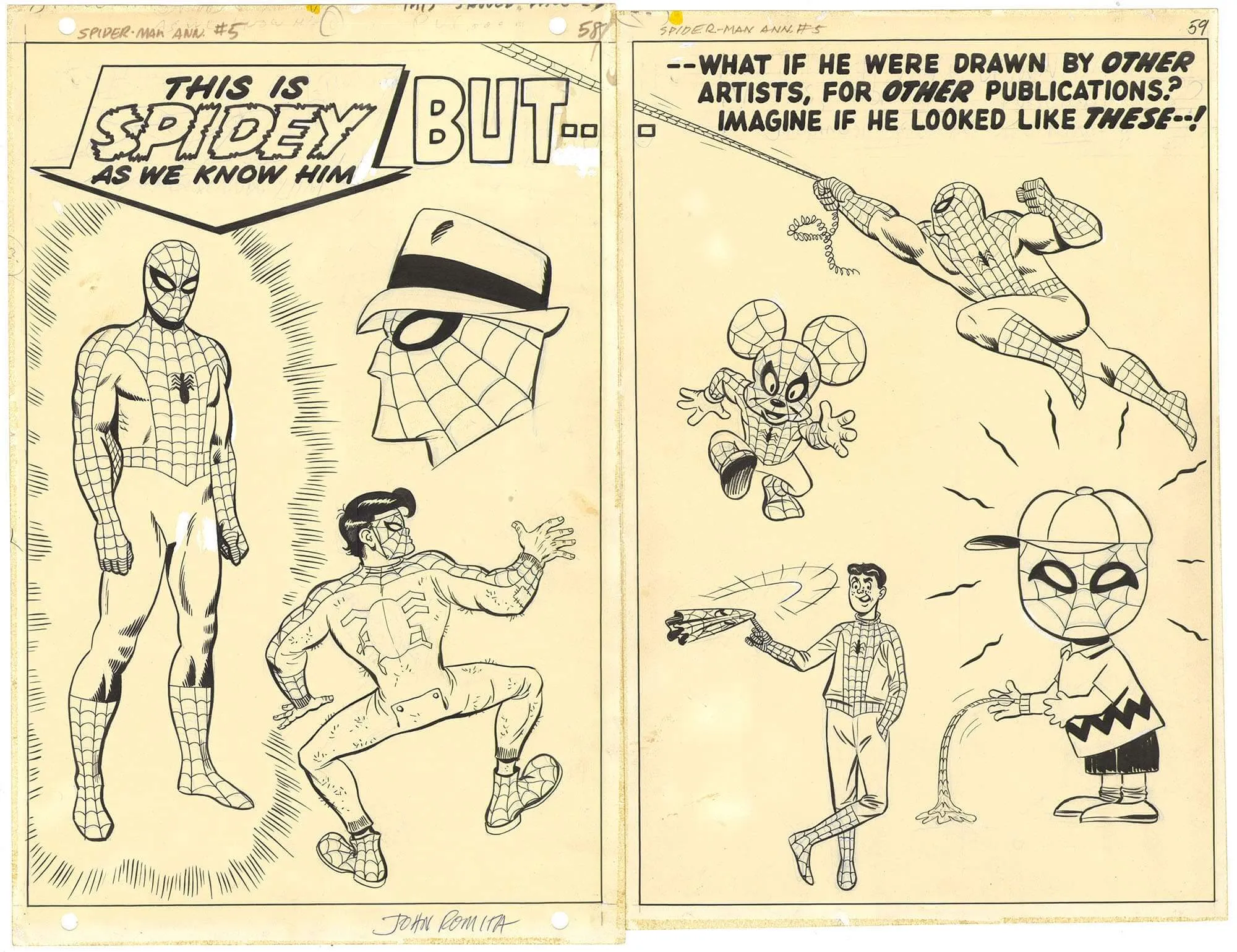 Amazing Spider-Man Annual #5 p58-59 (Double Spread)(Signed)