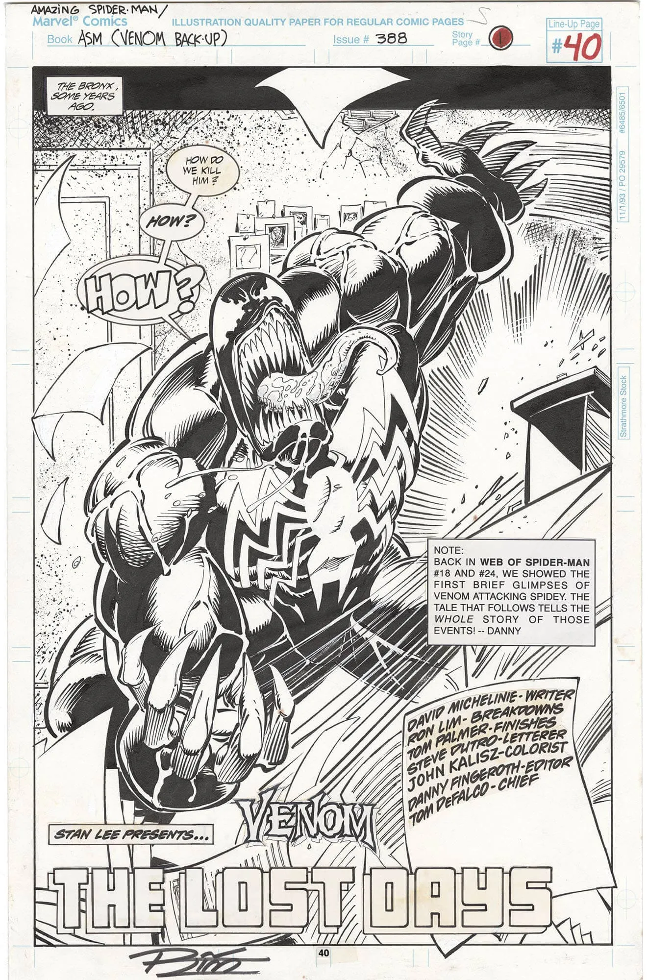 Amazing Spider-Man #388 p4 (Splash)(Venom)