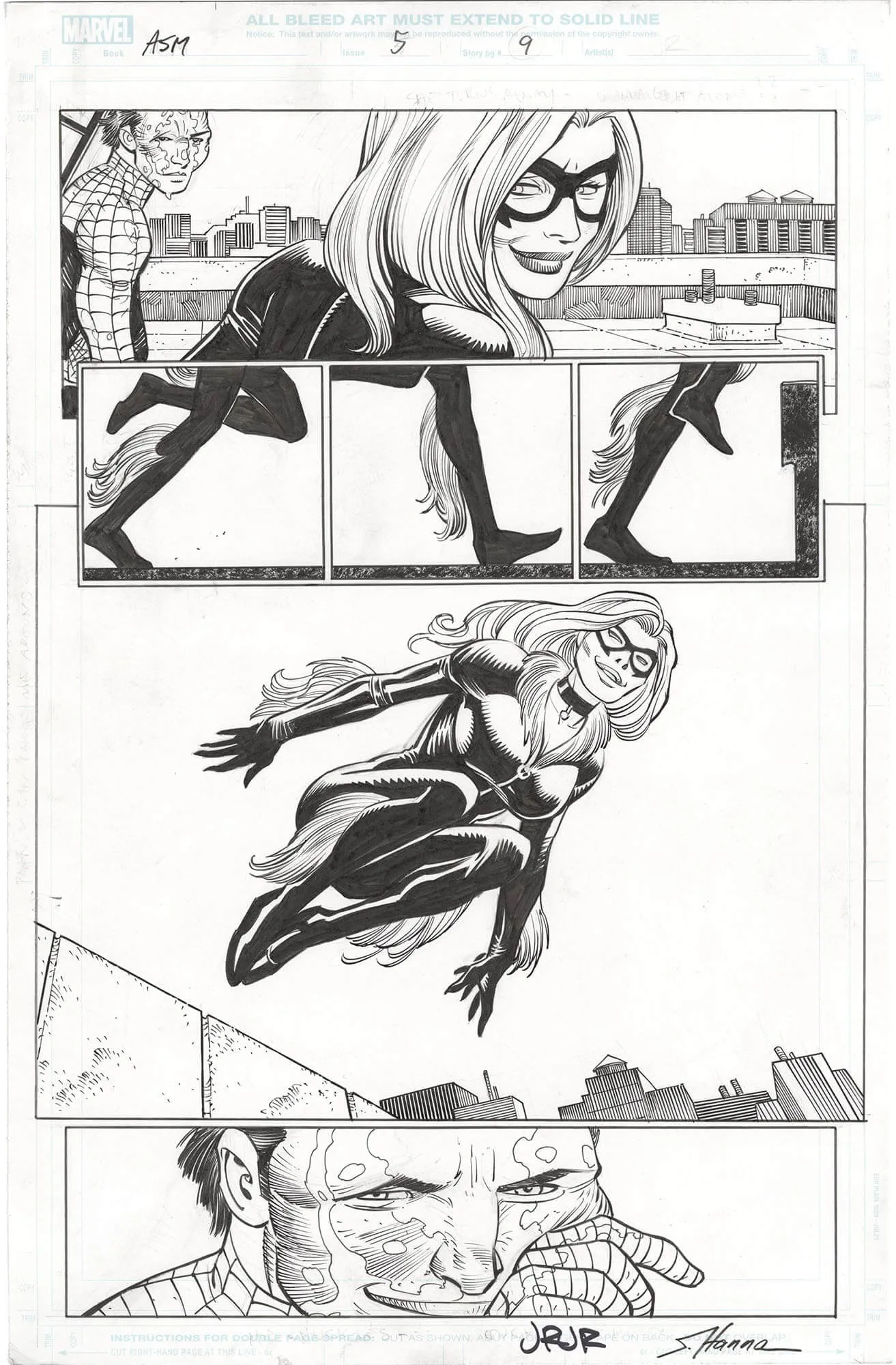 Amazing Spider-Man #5 p9 (Signed) (Sexy Cat!!!)