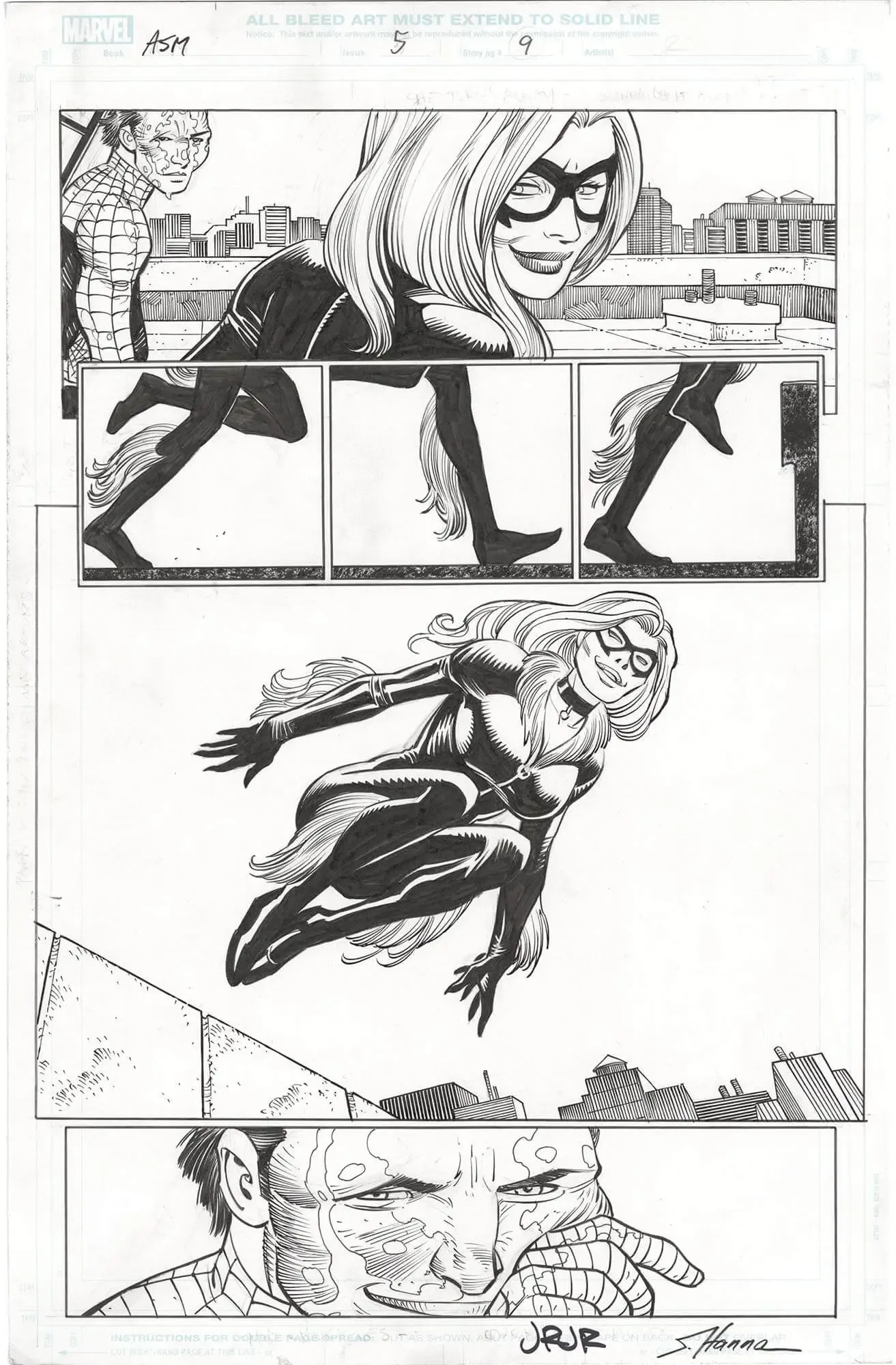 Amazing Spider-Man #5 p9 (Signed) (Sexy Cat!!!)