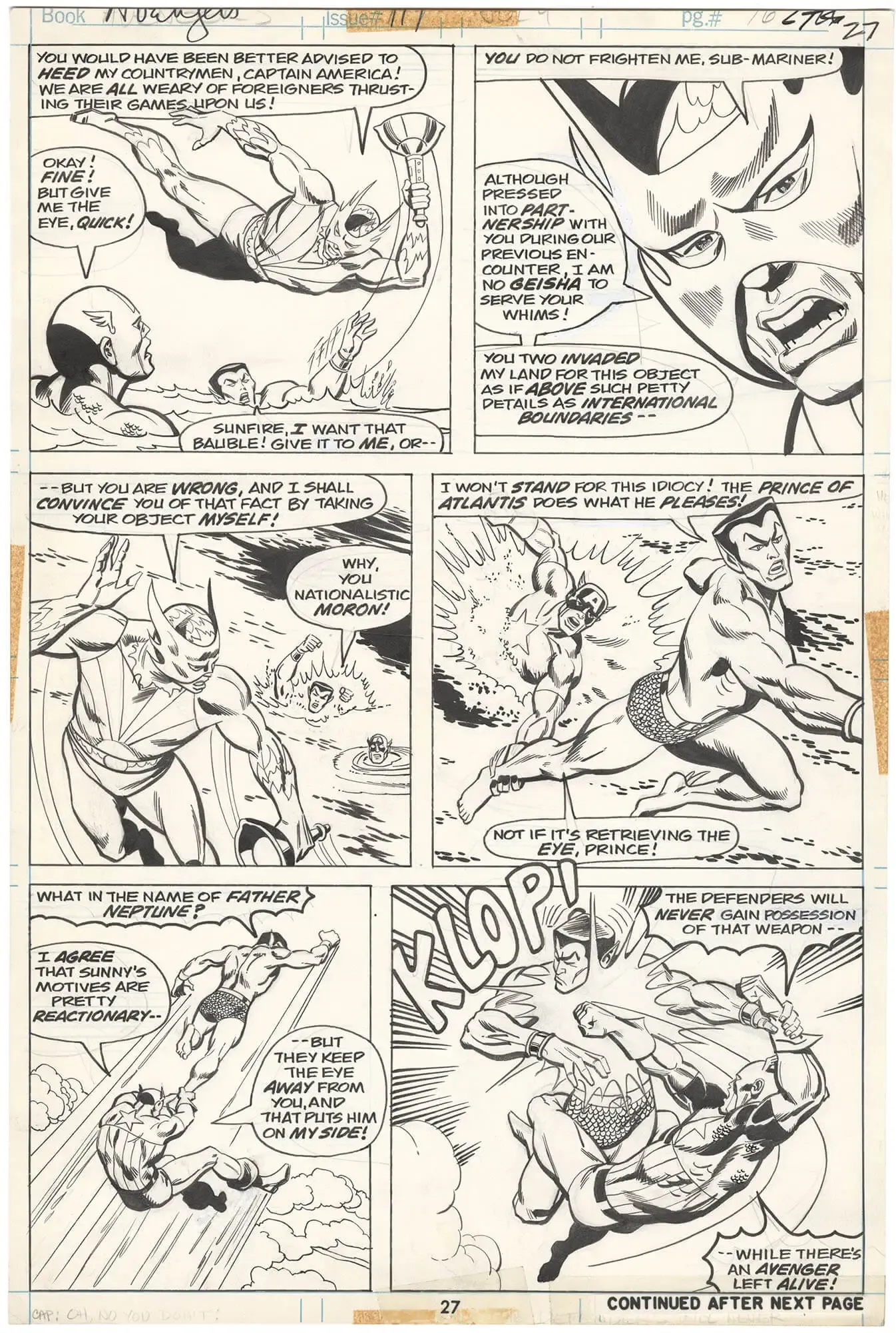 Avengers #117 p27 (Awesome Battle!)
