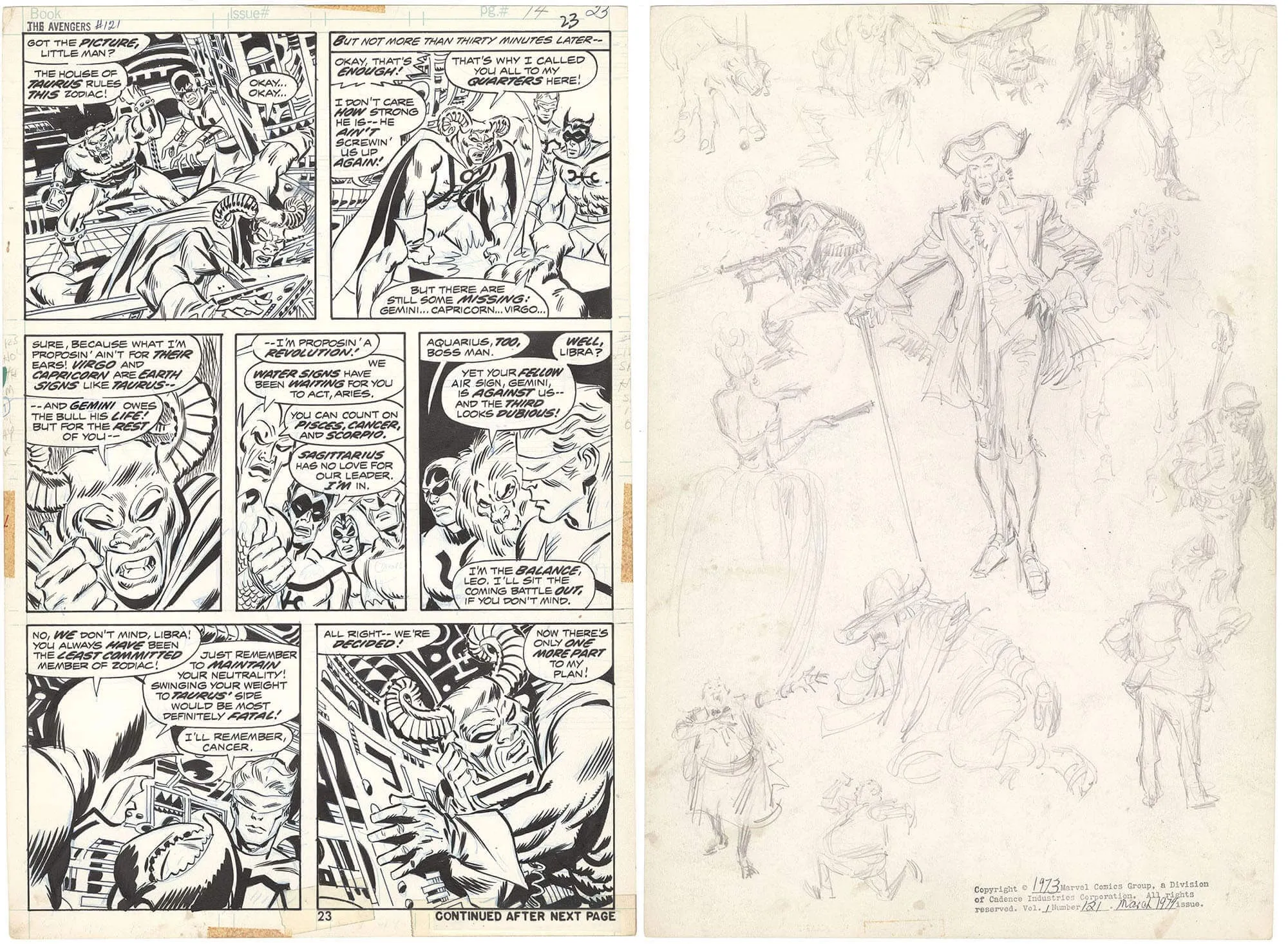 Avengers #121 p23 (The Zodiac)