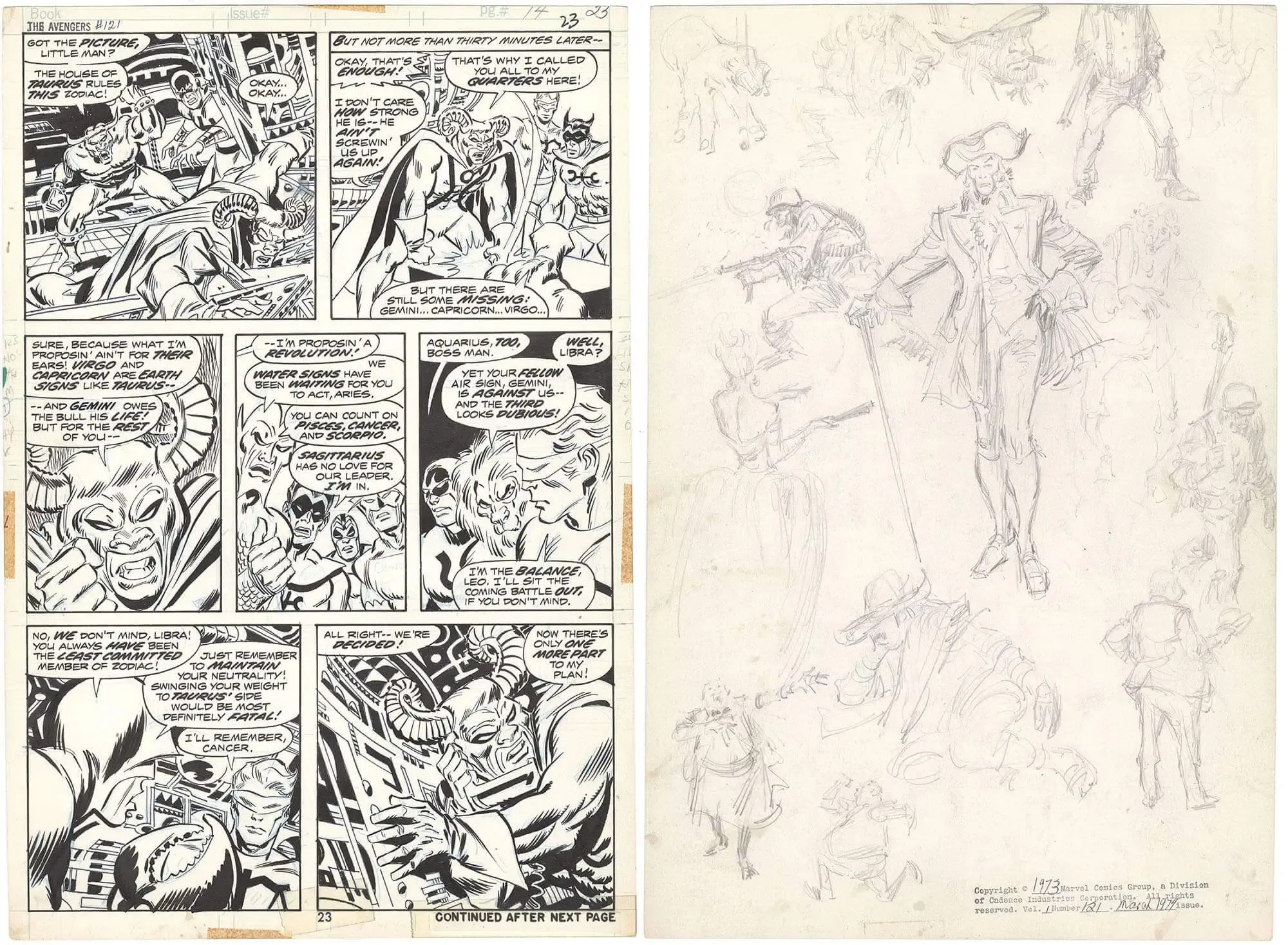 Avengers #121 p23 (The Zodiac)