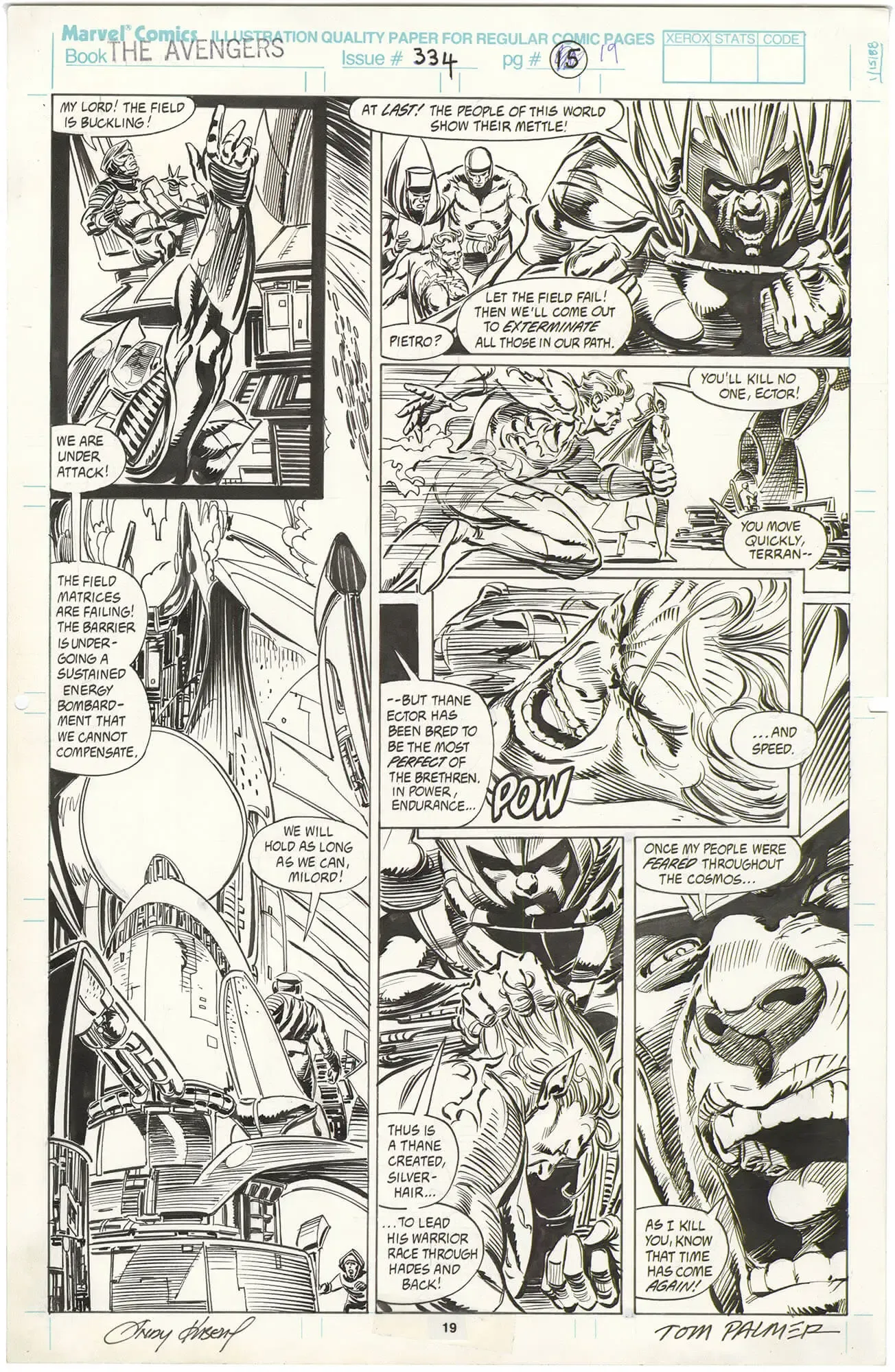 Avengers #334 p19 (Signed)