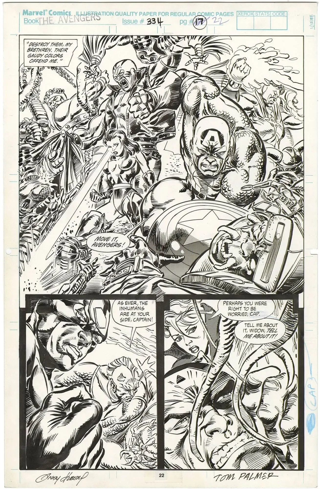 Avengers #334 p22 (⅔ Splash) (Signed)