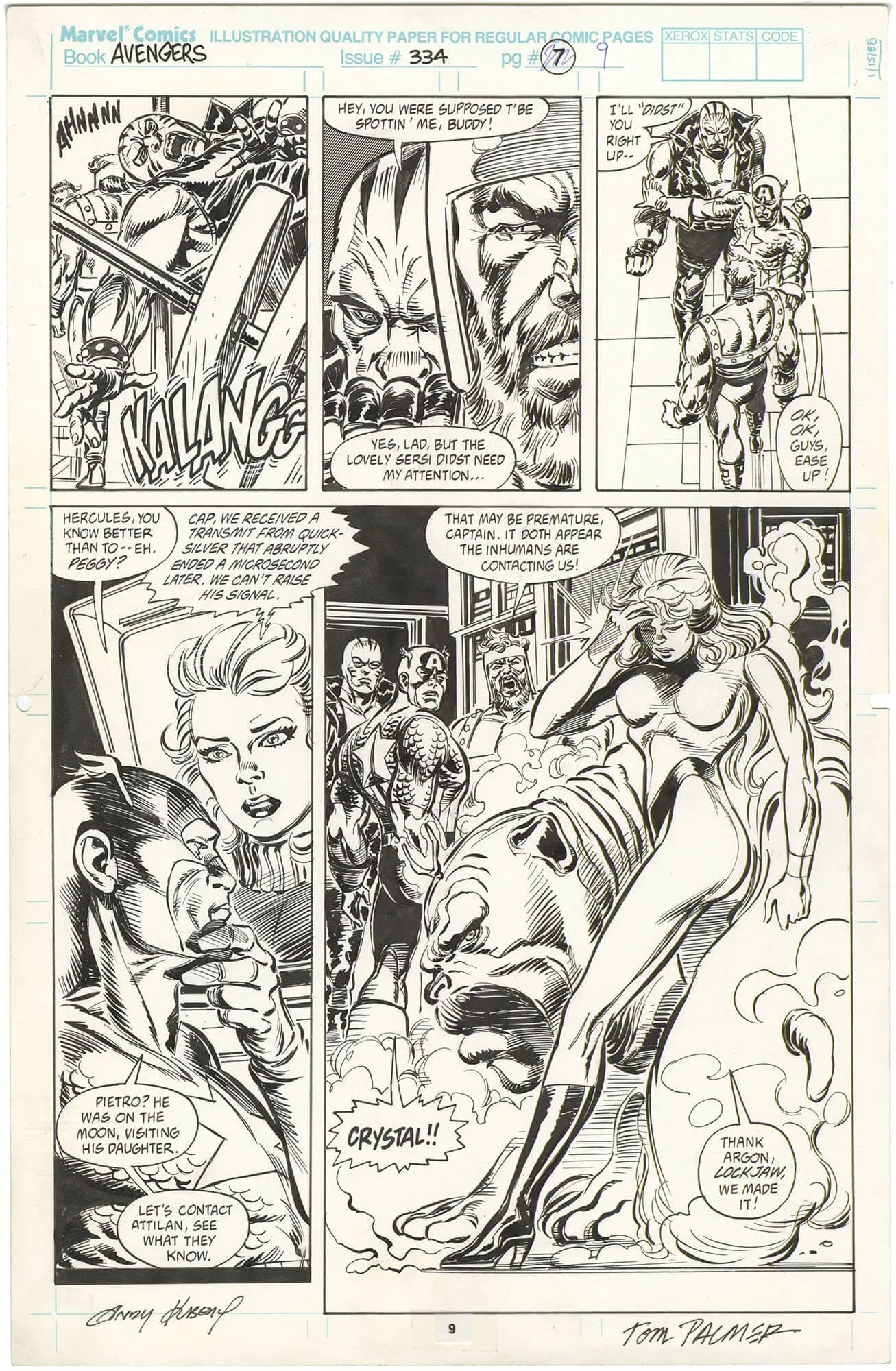 Avengers #334 p9 (Signed)