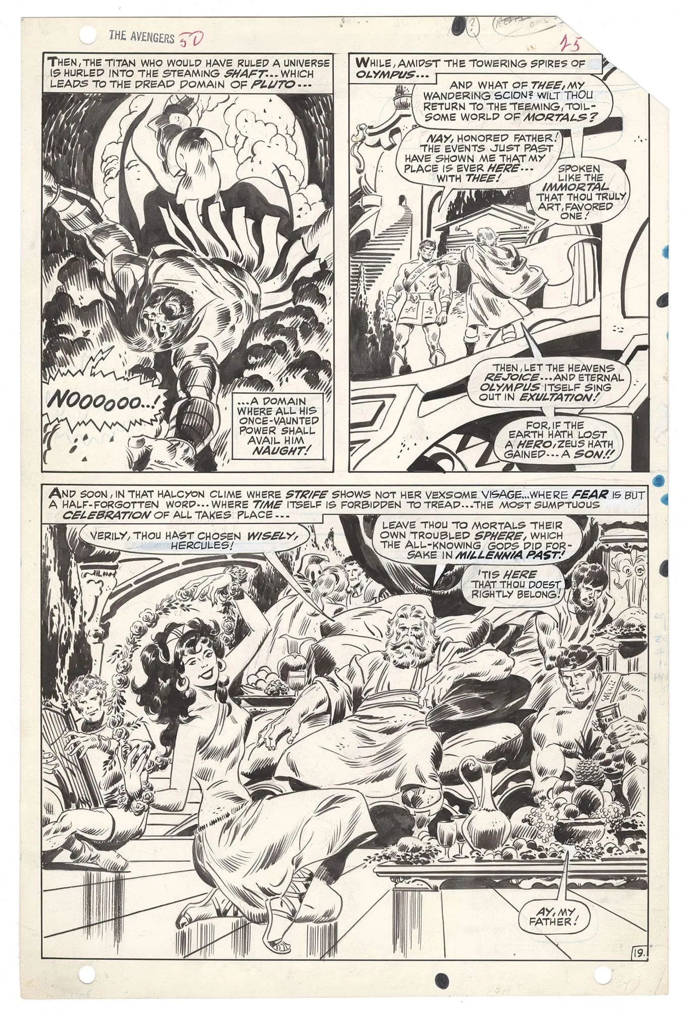 Avengers #50 p19 (Hecules!) (½ Splash)