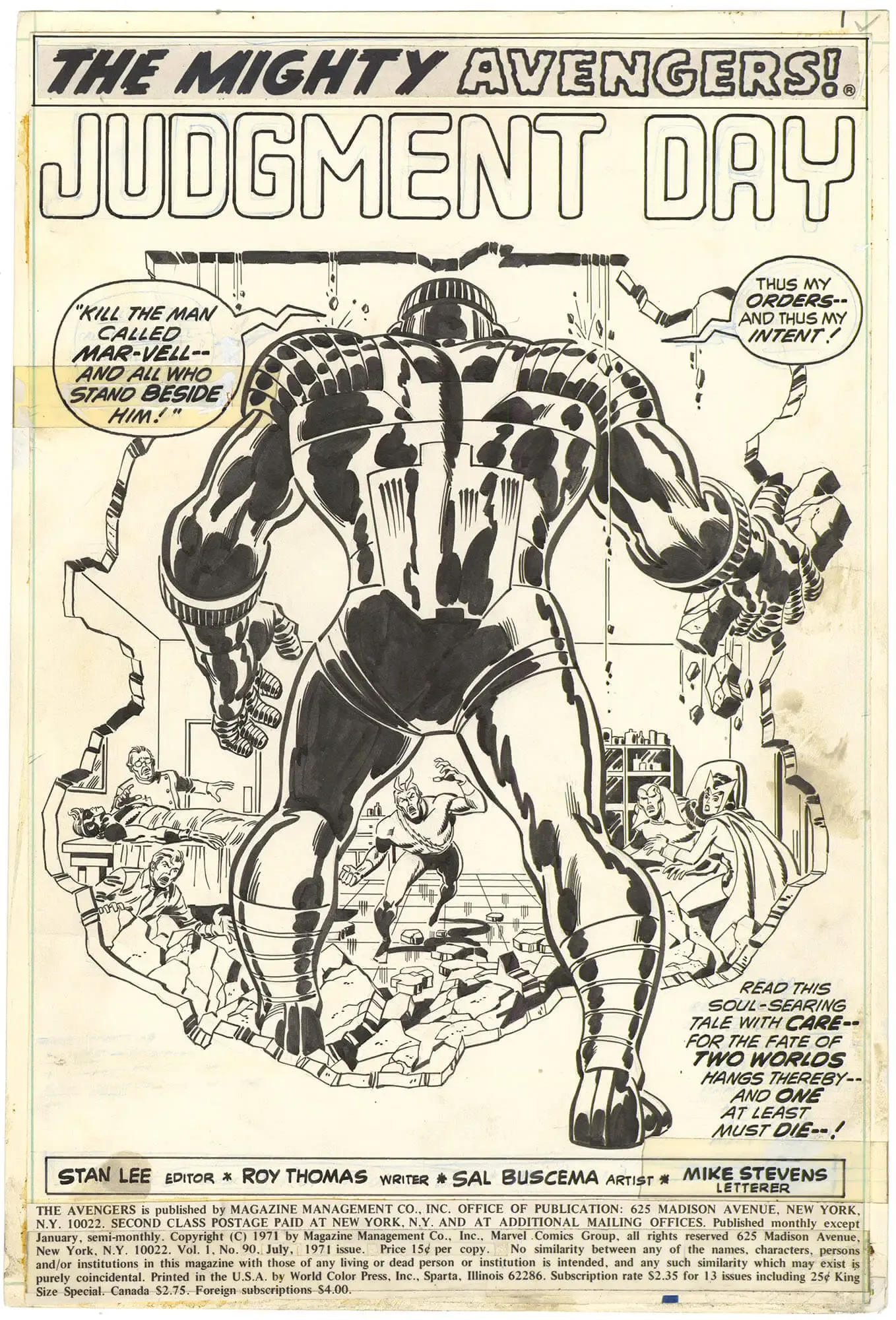 Avengers #90 p1 (Splash) (Kree-Skrull)