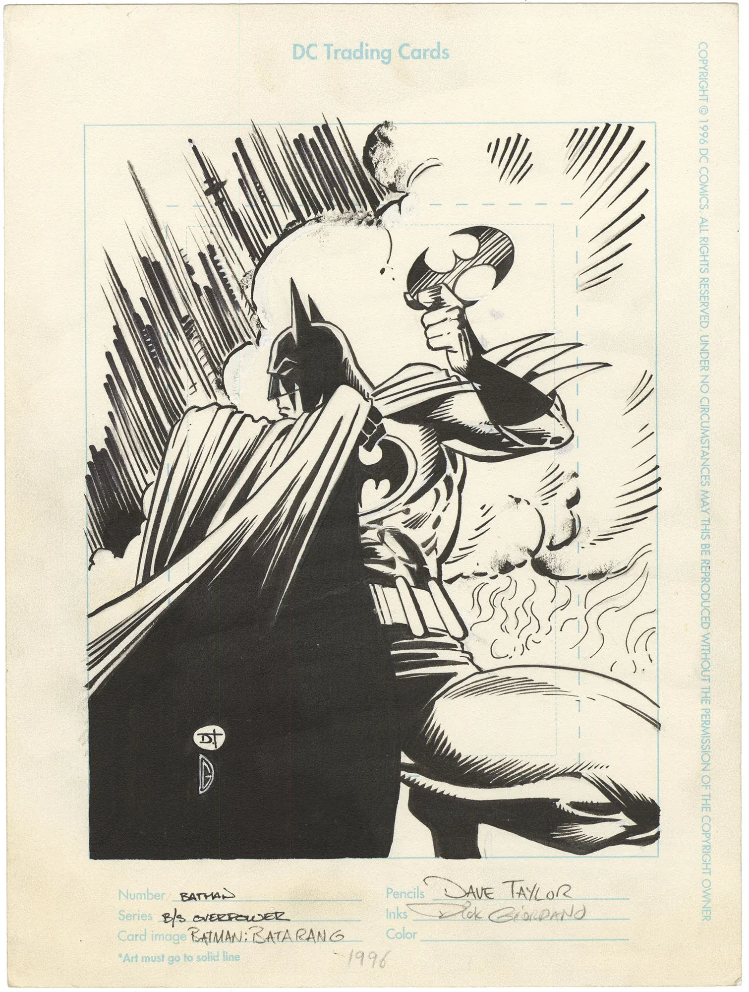 Overpower Batman Batarang Trading Card