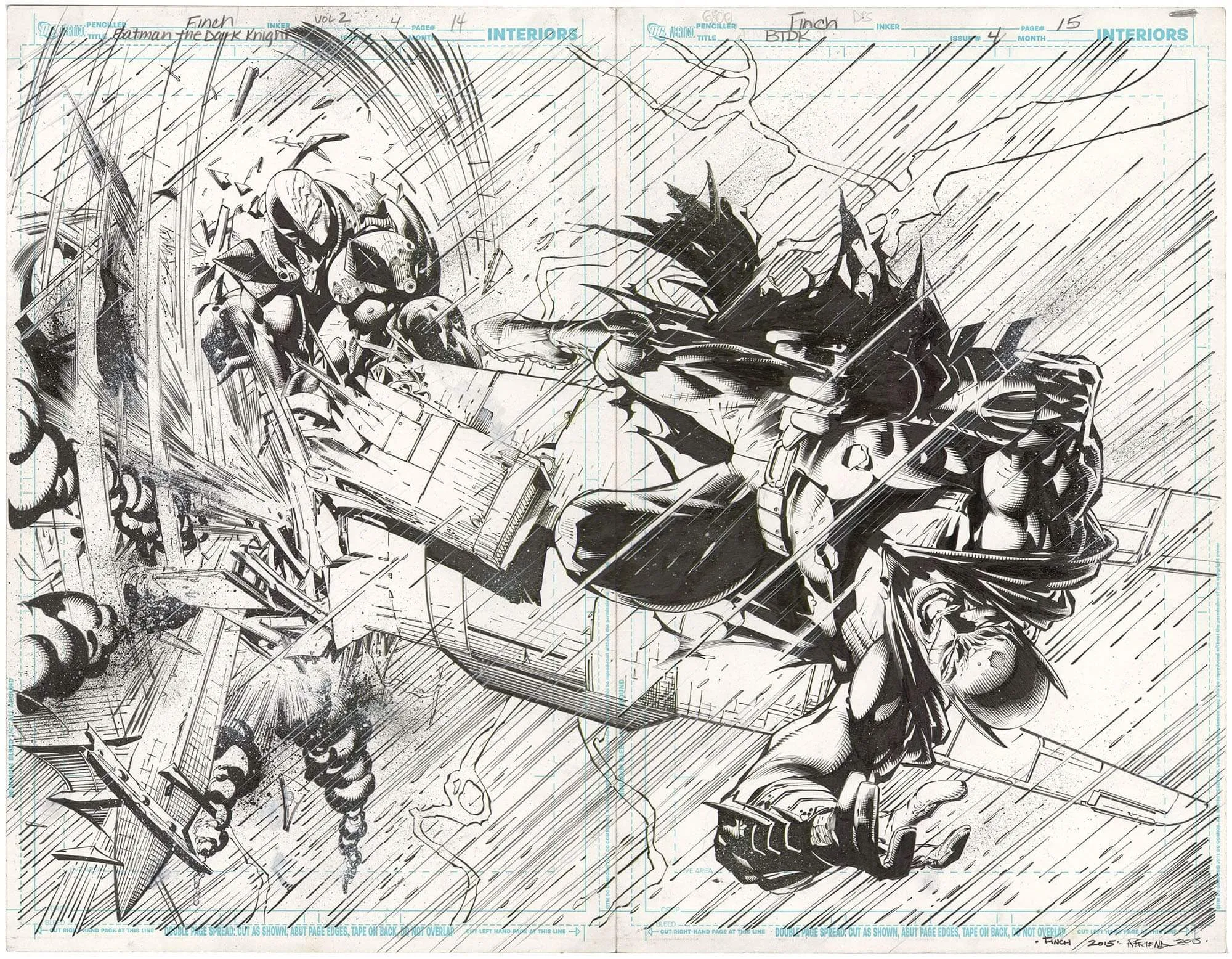 Batman: The Dark Knight #4 p14+15 (Signed)