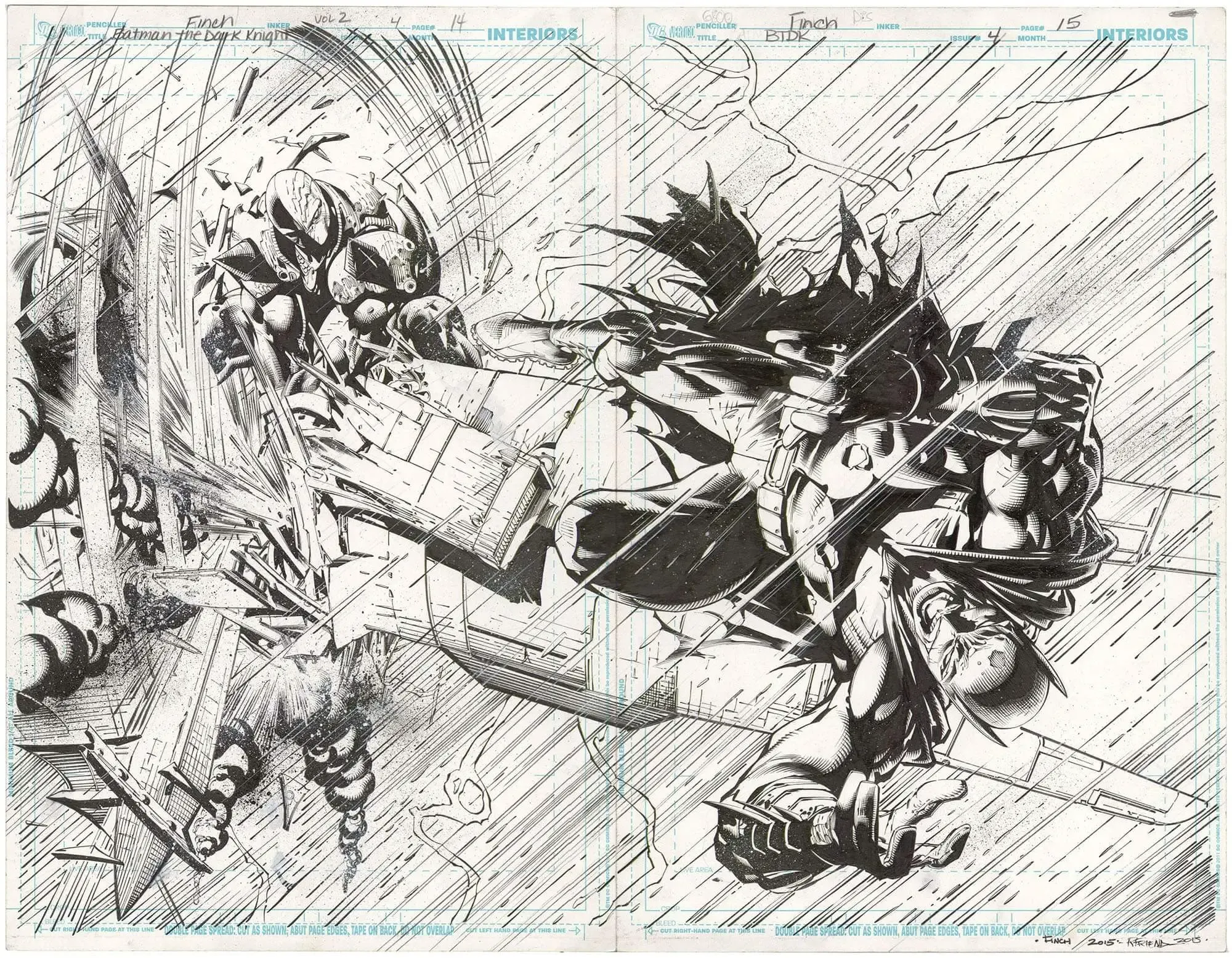 Batman: The Dark Knight #4 p14+15 (Signed)