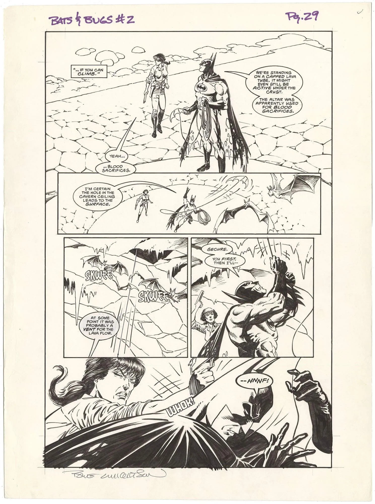 Batman/Aliens #2 p29 (Signed)