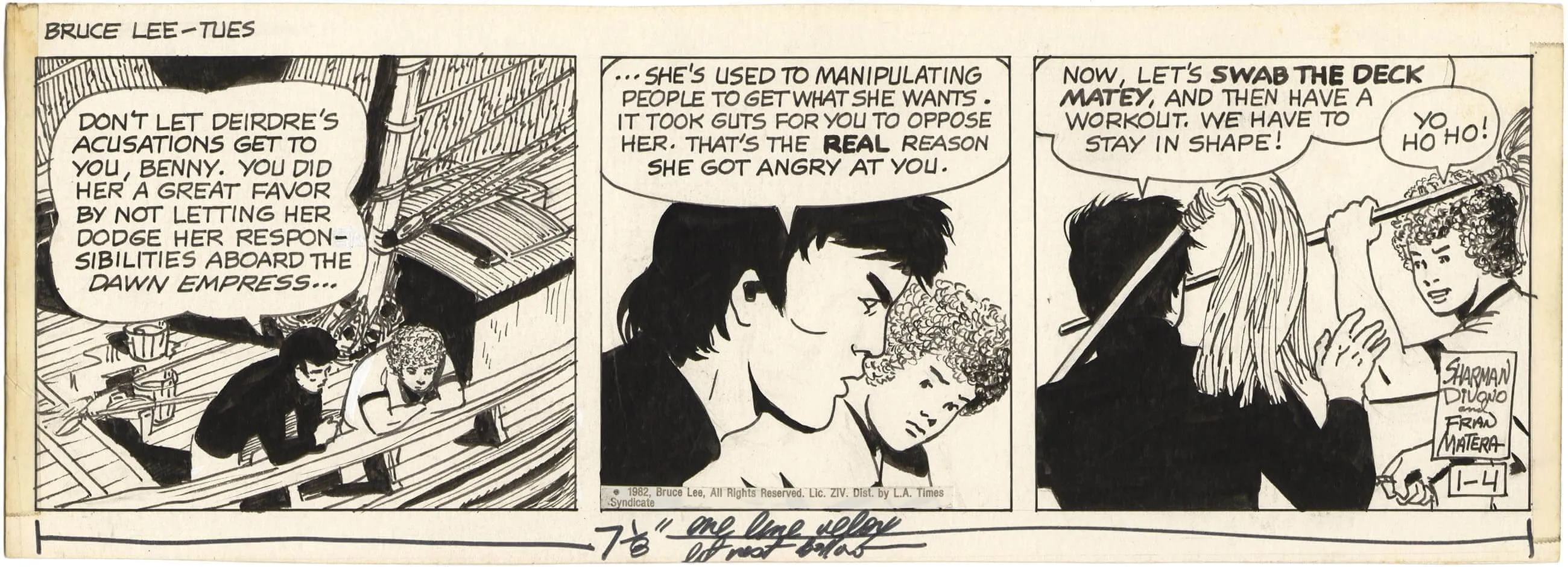 Legend of Bruce Lee, Daily Strip (1-4-82)