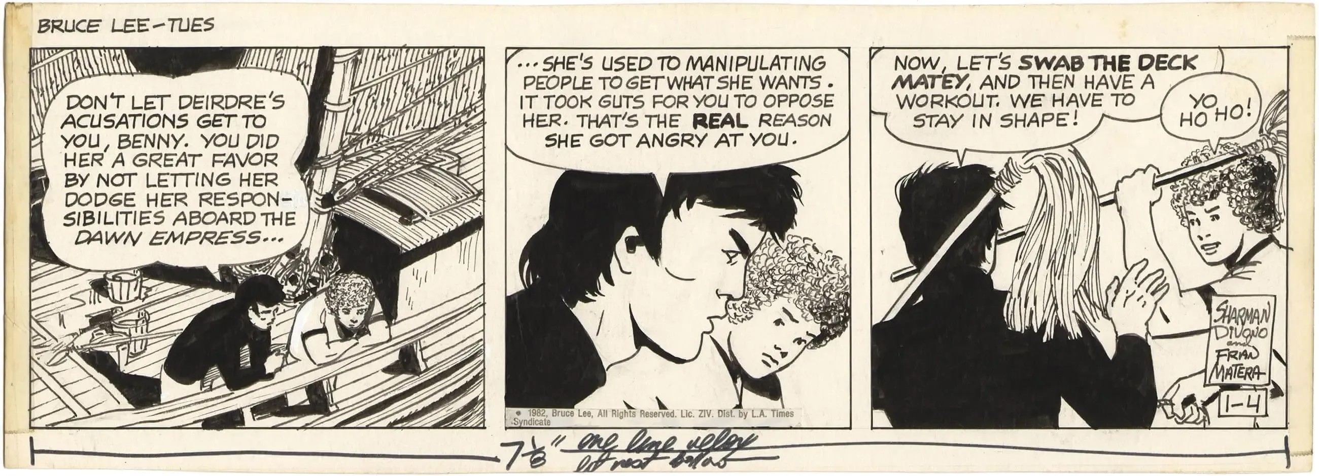 Legend of Bruce Lee, Daily Strip (1-4-82)