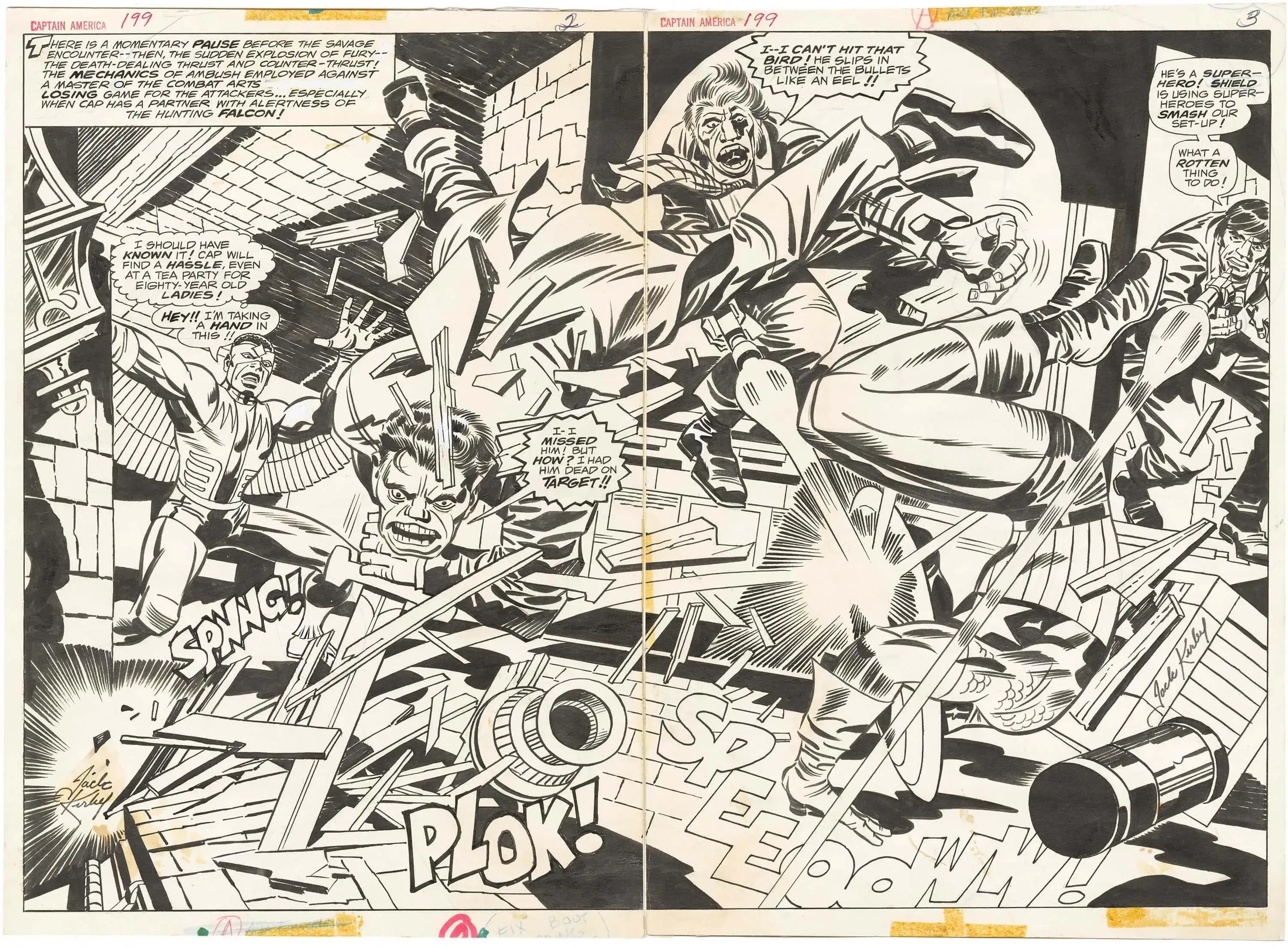 Captain America #199 p2-3 (Spread)(Signed)