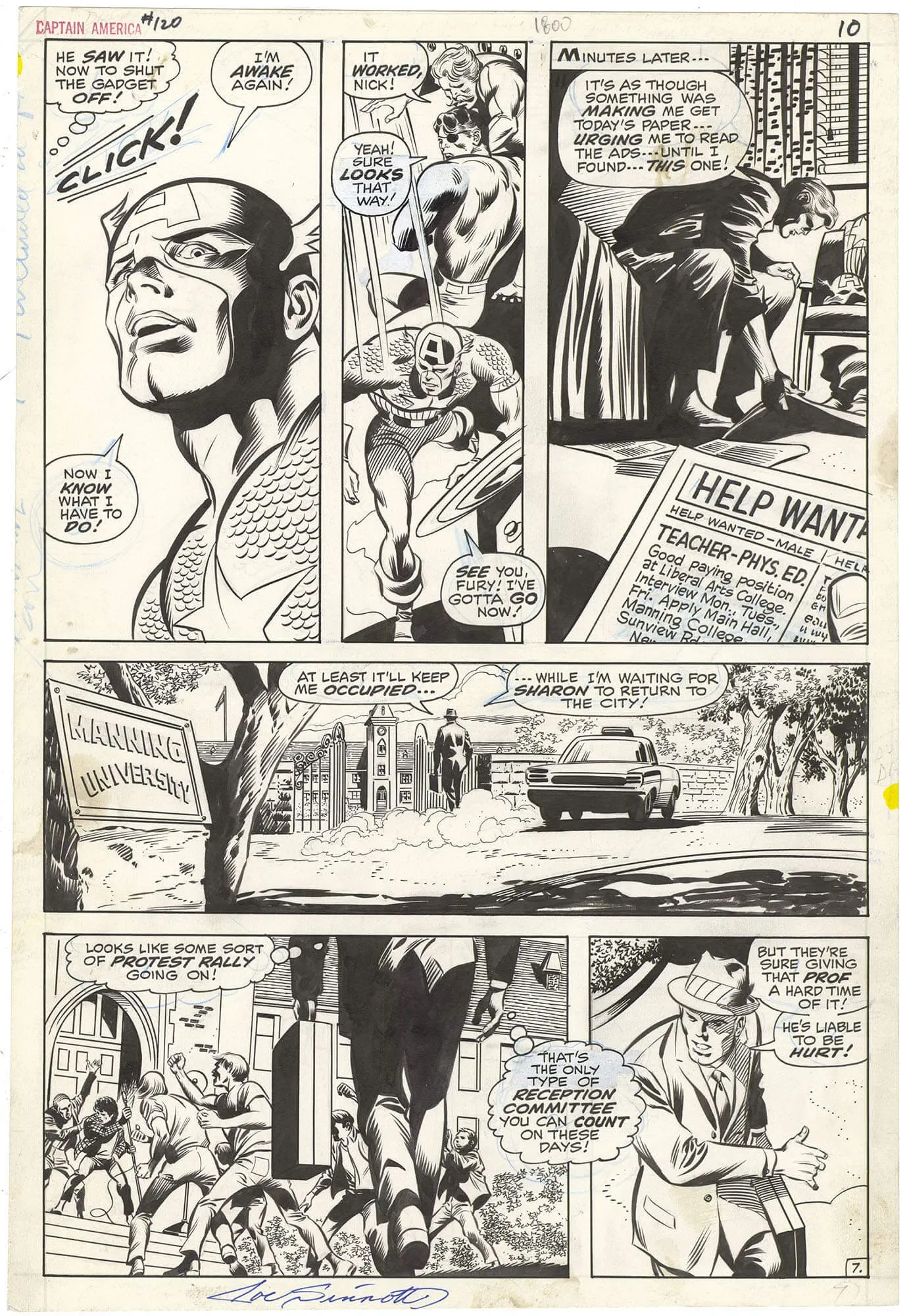 Captain America #120 p7 (Signed)