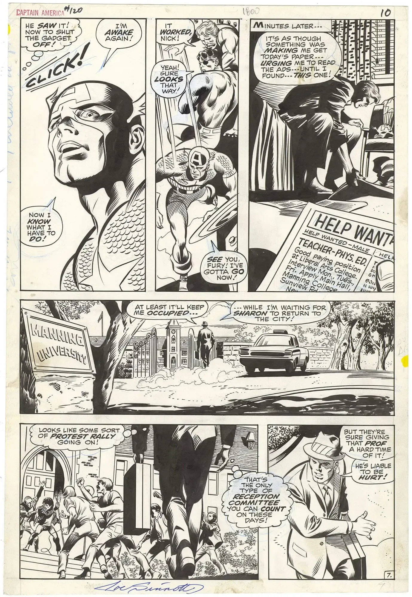 Captain America #120 p7 (Signed)