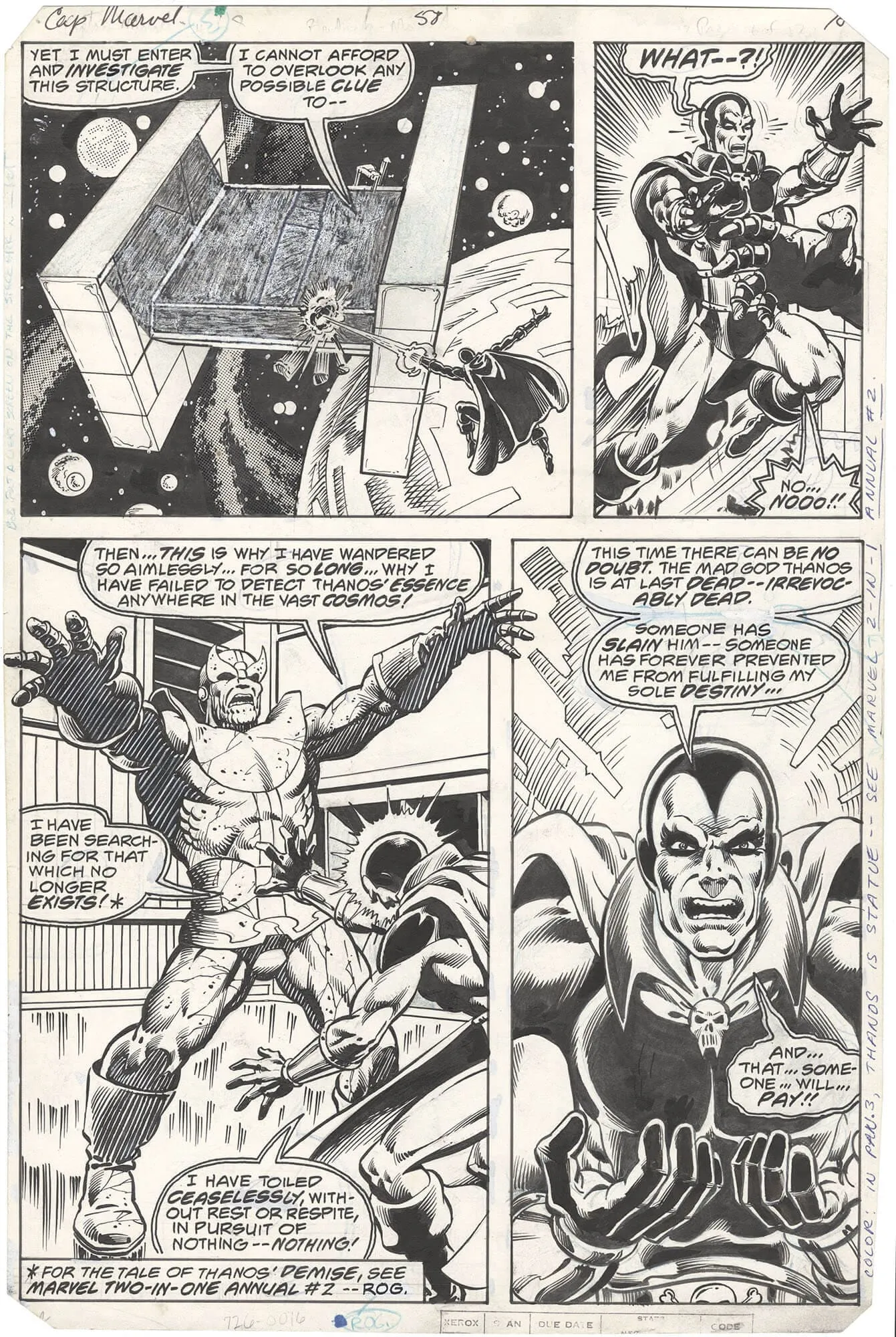 Captain Marvel #58 p10 (Thanos and Drax)