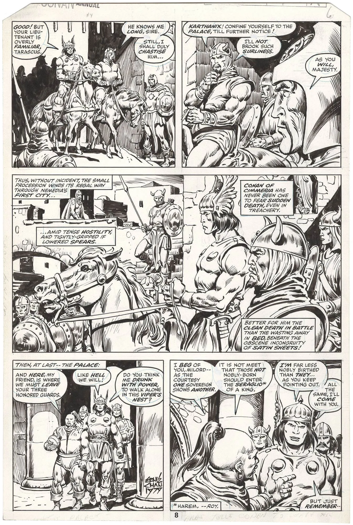Conan The Barbarian Annual #4 p8 (Signed) (Gorgeous!)