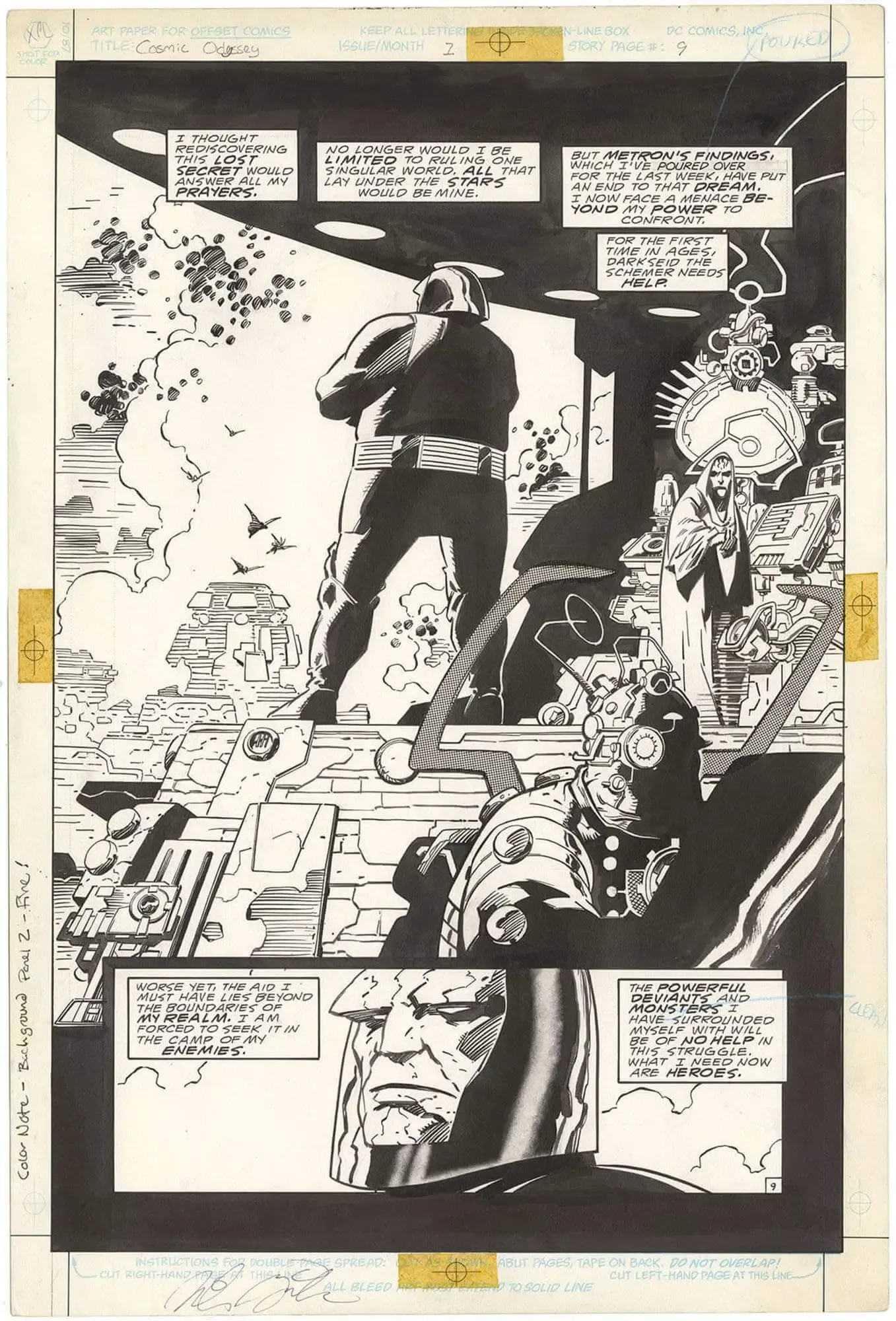 Cosmic Odyssey #1 p9 (Splash - Signed - Large Art)