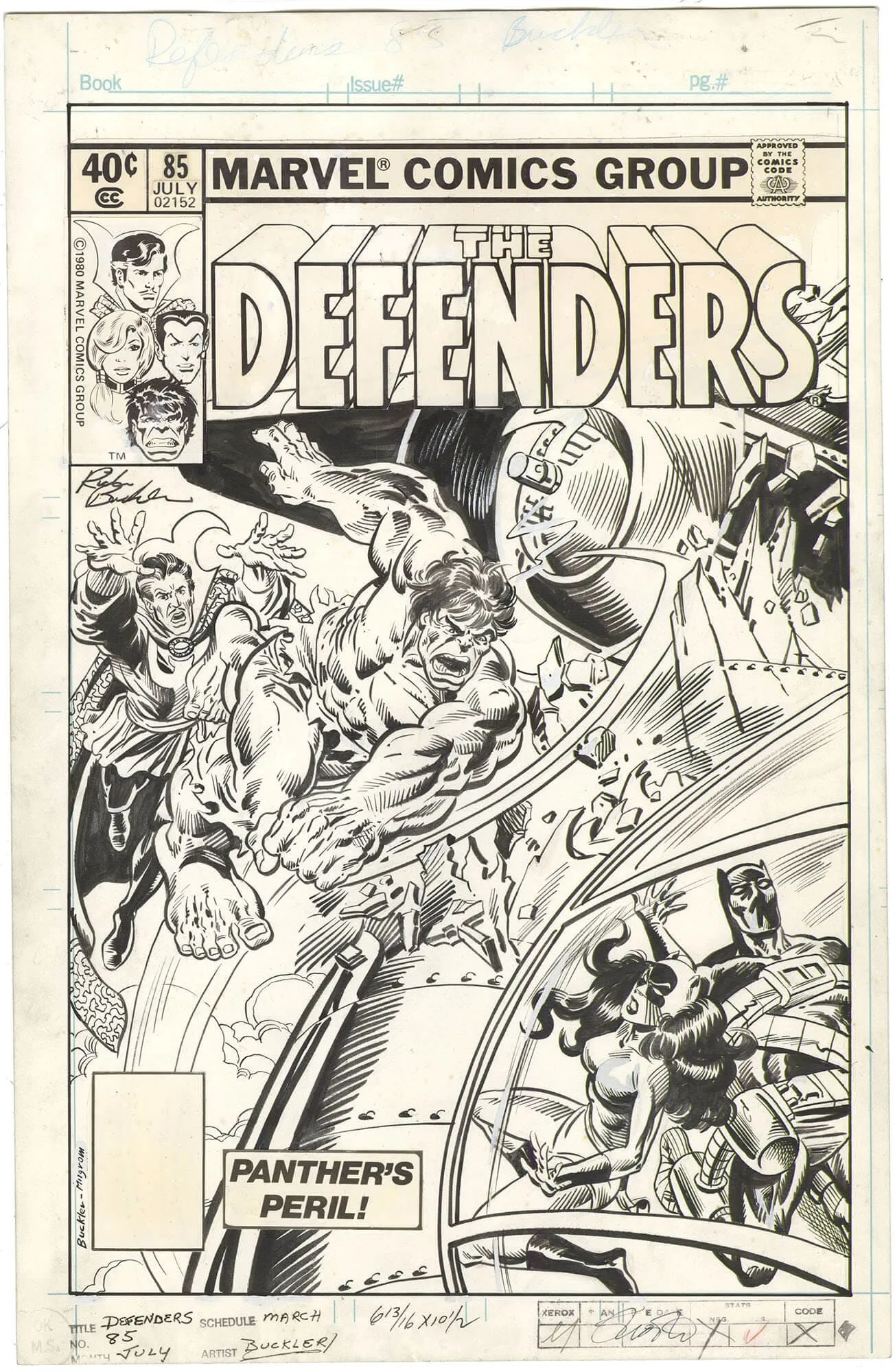Defenders #85 Cover (Signed)