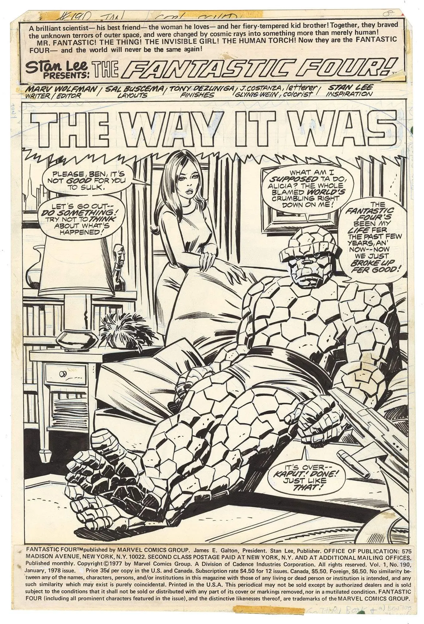 Fantastic Four #190 p1 (Splash)