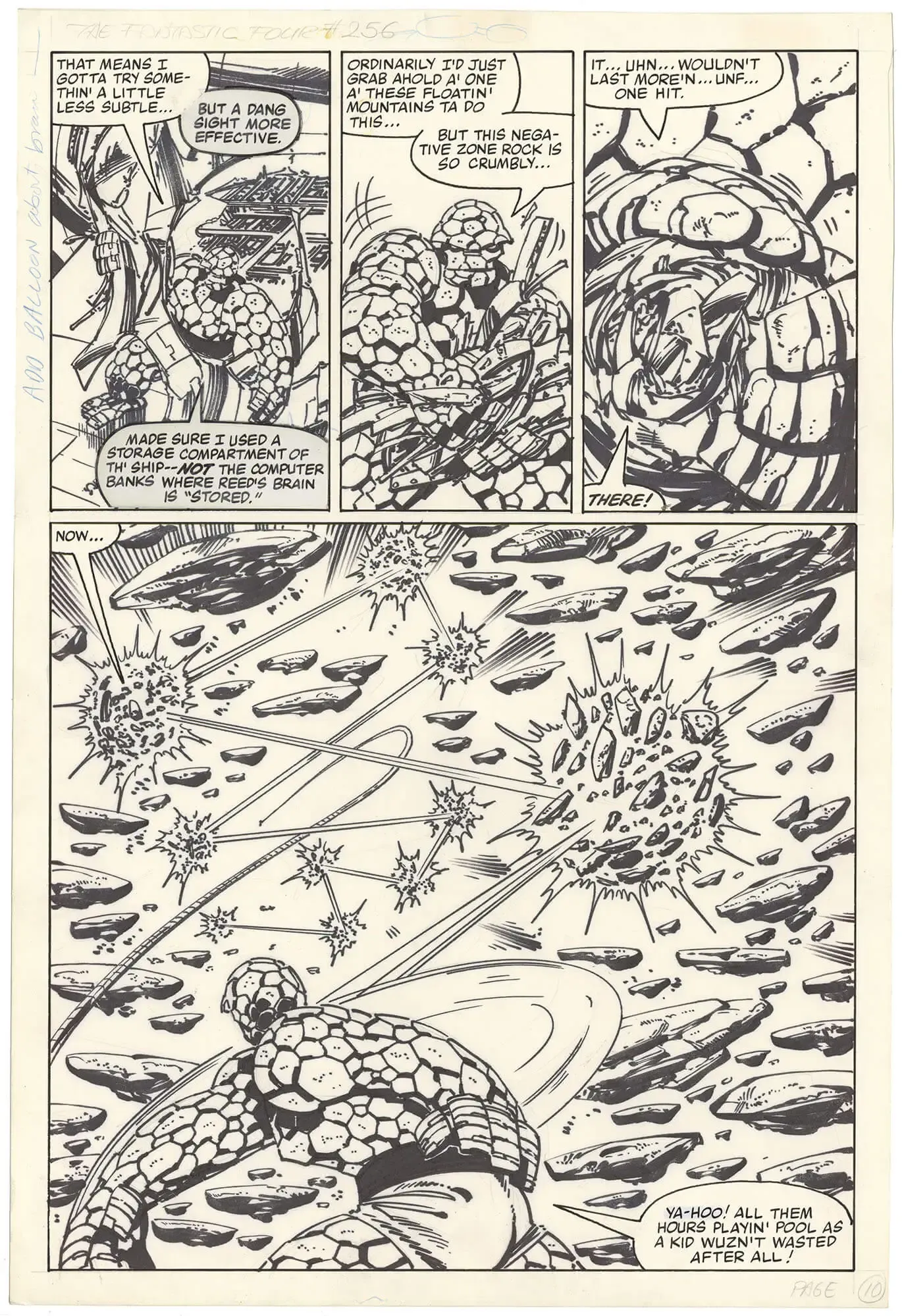 Fantastic Four #256 p10 (⅔ Splash) (Large Art)